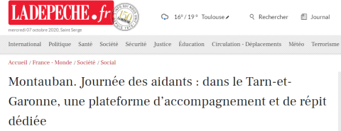 Le Pôle Partenaires Aidants 82 dans la dépêche du Tarn-et-Garonne