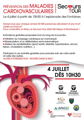 Secours tour 2023  autour de la prévention des maladies cardiovasculaires :